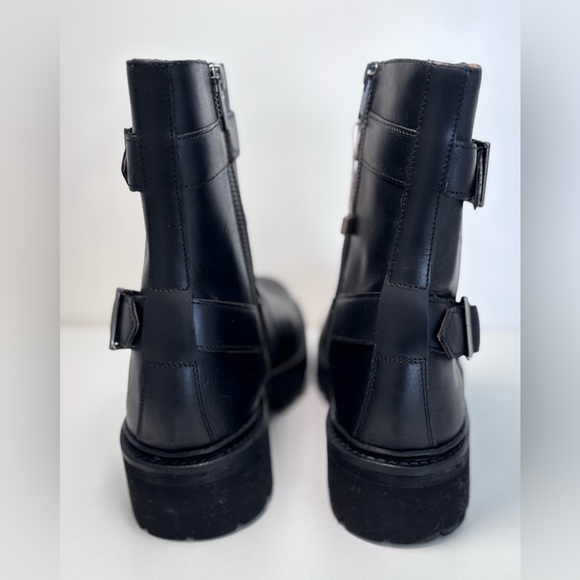 GRENSON Natasha Black Buckle Leather Boots US Size 8, UK 5.5, EU 38.5 - Picture 14 of 16